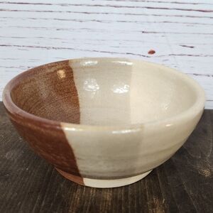 Handcrafted Three Color Pottery Bowl